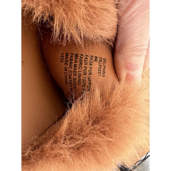 Steve Madden Women's Size 8M Shoes Tan Slides Fur Lined Comfort Sandals - Picture 10 of 10